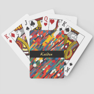 Diagonaal verfspat pokerkaarten