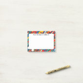 Diagonaal verfspat post-it® notes (Op bureau)