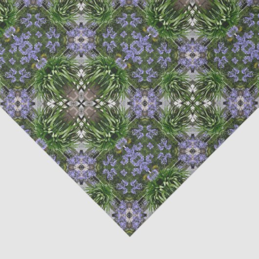 Diagonaal vierkant bloempatroon tissuepapier (Detail)