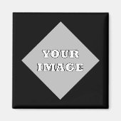 Diagonaal Vierkant Foto Frame Magneet (Voorkant)