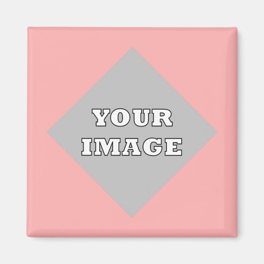 Diagonaal Vierkant Foto Frame Magneet (Voorkant)