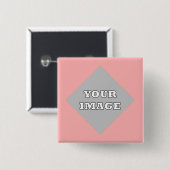 Diagonaal Vierkant Foto Frame Vierkante Button 5,1 Cm (Voorkant /achterkant)