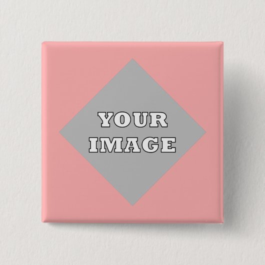 Diagonaal Vierkant Foto Frame Vierkante Button 5,1 Cm (Voorkant)