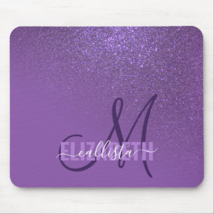 Diagonaal Violet Paars glitter gradient ombre Muismat