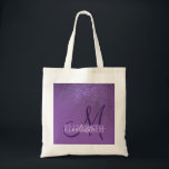 Diagonaal Violet Paars glitter gradient ombre Tote Bag<br><div class="desc">Dit elegante en girale design is perfect voor de klastige en stijlvolle vrouw. Het is voorzien van een faux met paarse glitter met dunne violette diagonale gradiëntmeter boven op een violette paarse achtergrond. Het is een unieke stap op de glittergradiënttrend die momenteel erg populair is. Het is een , glamoureus,...</div>
