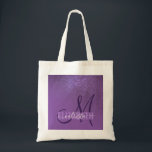 Diagonaal Violet Paars glitter gradient ombre Tote Bag<br><div class="desc">Dit elegante en girale design is perfect voor de klastige en stijlvolle vrouw. Het is voorzien van een faux met paarse glitter met dunne violette diagonale gradiëntmeter boven op een violette paarse achtergrond. Het is een unieke stap op de glittergradiënttrend die momenteel erg populair is. Het is een , glamoureus,...</div>
