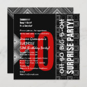 Diagonaal voor 50e onderneming - zwart en rood V03 Kaart (Voorkant / Achterkant)