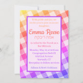 Diagonaal voor regenboogpicknick-uitnodiging kaart (Voorkant)