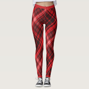 Diagonaal voor rode en zwarte Mode Leggings