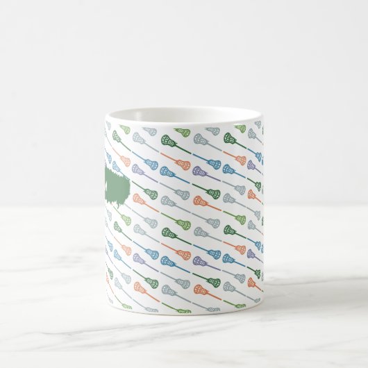 Diagonaal voor zachte barok Lacrosse Sticks Patroo Koffiemok (Center)