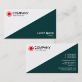 Diagonaal - Wit en Donker Moss Groen Visitekaartje (Voorkant / Achterkant)