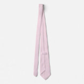 Diagonaal wit en roze strepenpatroon stropdas (Achterkant)