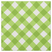 Diagonaal wit/groen gingham-patroonweefsel stof (Swatch)