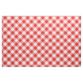 Diagonaal wit/rood gingham-patroonweefsel stof (Fat Quarter)