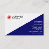 Diagonaal - Witte en Diepe marine Visitekaartje (Achterkant)