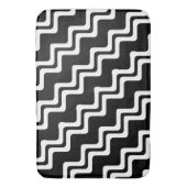 Diagonaal Zig Zag dubbel gekleurd lijnpatroon Badmat (Voorkant Verticaal)
