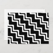 Diagonaal Zig Zag dubbel gekleurd lijnpatroon Briefkaart (Voorkant / Achterkant)