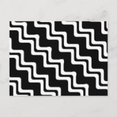 Diagonaal Zig Zag dubbel gekleurd lijnpatroon Briefkaart (Voorkant)