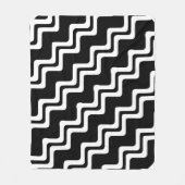Diagonaal Zig Zag dubbel gekleurd lijnpatroon Fleece Deken (Voorkant)