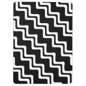 Diagonaal Zig Zag dubbel gekleurd lijnpatroon Klembord (Achterkant)