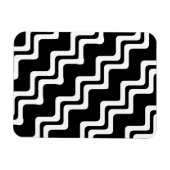 Diagonaal Zig Zag dubbel gekleurd lijnpatroon Magneet (Horizontaal)