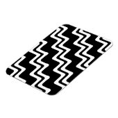 Diagonaal Zig Zag dubbel gekleurd lijnpatroon Magneet (Linkerzijde)