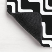 Diagonaal Zig Zag dubbel gekleurd lijnpatroon Muismat (Hoek)