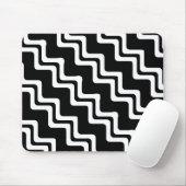 Diagonaal Zig Zag dubbel gekleurd lijnpatroon Muismat (Met muis)
