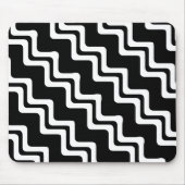 Diagonaal Zig Zag dubbel gekleurd lijnpatroon Muismat (Voorkant)