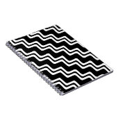 Diagonaal Zig Zag dubbel gekleurd lijnpatroon Notitieboek (Rechterzijde)
