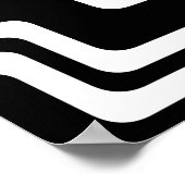 Diagonaal Zig Zag dubbel gekleurd lijnpatroon Poster (Hoek)