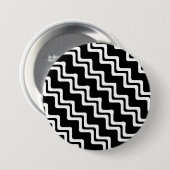 Diagonaal Zig Zag dubbel gekleurd lijnpatroon Ronde Button 7,6 Cm (Voorkant /achterkant)