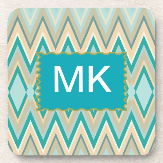 diagonaal zigzag-telefoons bier onderzetter (Voorkant)