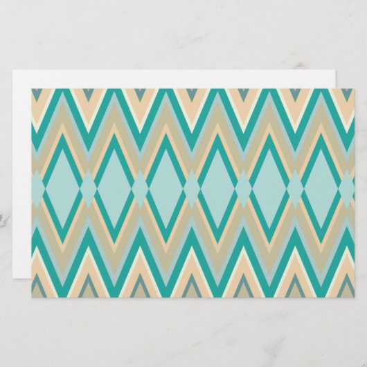 diagonaal zigzag-telefoons briefpapier (Voorkant / Achterkant)