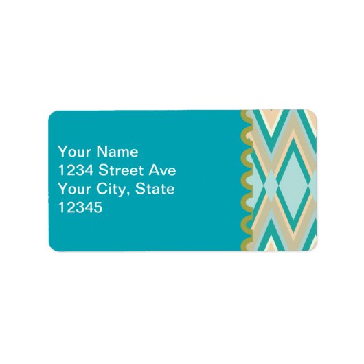 diagonaal zigzag-telefoons etiket (Voorkant)