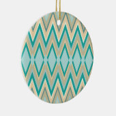 diagonaal zigzag-telefoons keramisch ornament (Rechts)