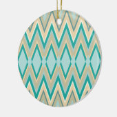 diagonaal zigzag-telefoons keramisch ornament (Links)