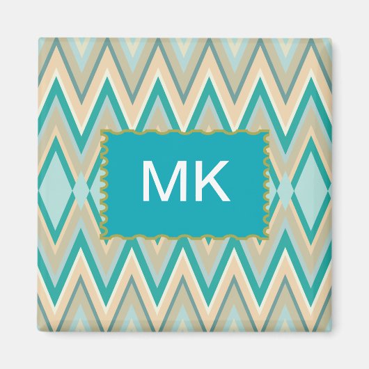 diagonaal zigzag-telefoons magneet (Voorkant)