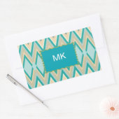 diagonaal zigzag-telefoons rechthoekige sticker (Envelop)