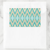 diagonaal zigzag-telefoons rechthoekige sticker (Tas)