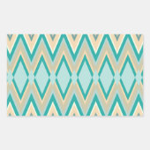 diagonaal zigzag-telefoons rechthoekige sticker (Voorkant)