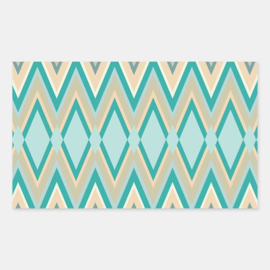 diagonaal zigzag-telefoons rechthoekige sticker (Voorkant)