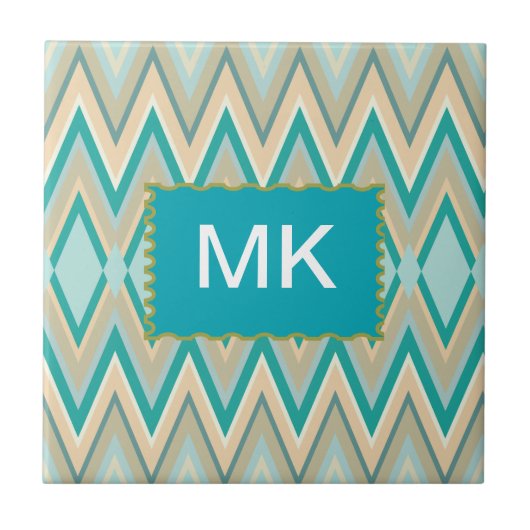 diagonaal zigzag-telefoons tegeltje (Voorkant)