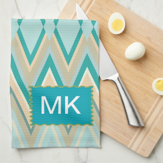 diagonaal zigzag-telefoons theedoek (Quarter Fold)