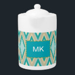 diagonaal zigzag-telefoons theepot<br><div class="desc">We vieren de nieuwe kleurtrends van 2013 in dit leuke chevron zigzag patroon - met kleuren uit de nieuwe COLOR PALETTE 2013 - we hebben alle afbeeldingen die in dit ontwerp worden gebruikt, aanpasbaar gemaakt - Je kunt met hen spelen tot je harteninhoud - Klik op de oranje knop 'Deze'...</div>