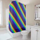 Diagonaal zonnespectrum douchegordijn (In situ)