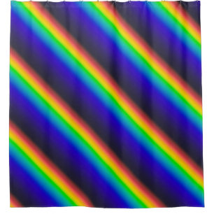 Diagonaal zonnespectrum douchegordijn