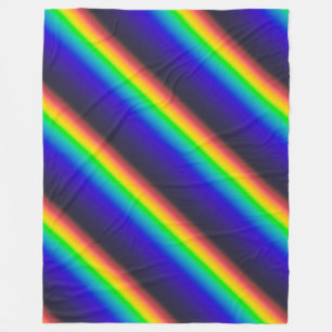 Diagonaal zonnespectrum fleece deken
