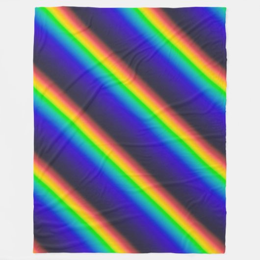 Diagonaal zonnespectrum fleece deken (Voorkant)