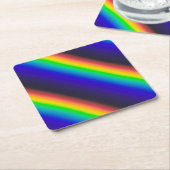 Diagonaal zonnespectrum kartonnen onderzetters (Schuin)